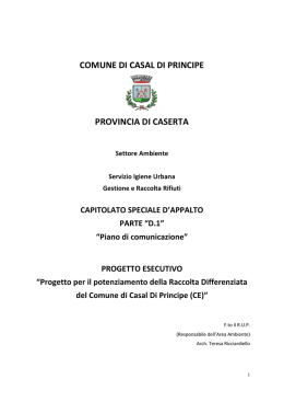 Piano di comunicazione - Comune di Casal di Principe