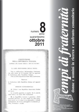 ottobre 2011 - Tempi di Fraternità