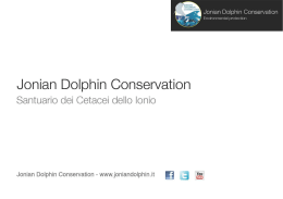 Jonian Dolphin Project - MEDITERRANEUM Acquario di Roma