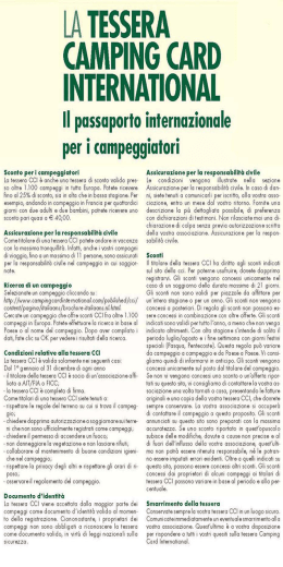 la tessera camping card internationai.