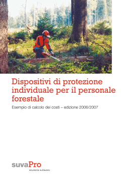 Dispositivi di protezione individuale per il personale forestale