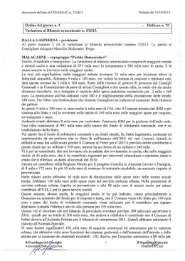 Ordine del giorno n. 2 - &mdash; Delibera n. 75