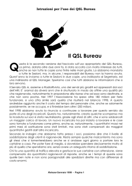 Istruzioni per l`uso dei QSL Bureau