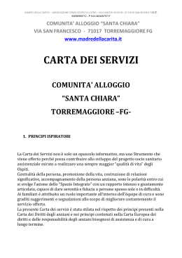 Carta dei servizi Santa Chiara