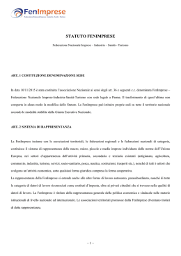 STATUTO FENIMPRESE