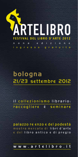 scarica il programma in pdf - Artelibro Festival del Libro e della
