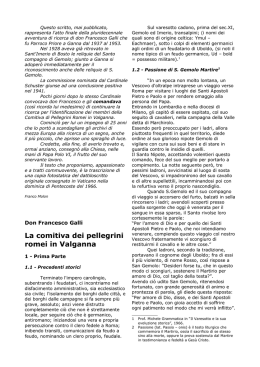 La comitiva dei pellegrini romei in Valganna
