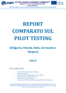 Report Comparato Sul Pilot Testing - it