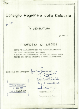 Istituzione dell`assicurazione infortuni in favore dei Consiglieri