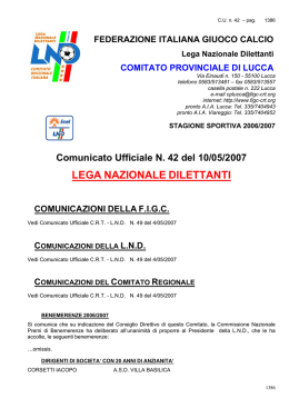 lega nazionale dilettanti - Figc