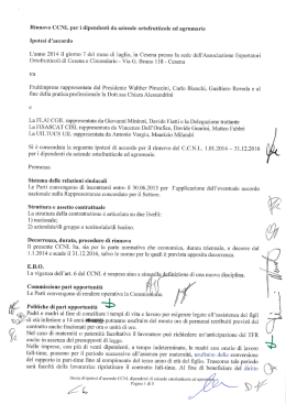 CCNL Settore Ortrofrutticolo 2014/2016