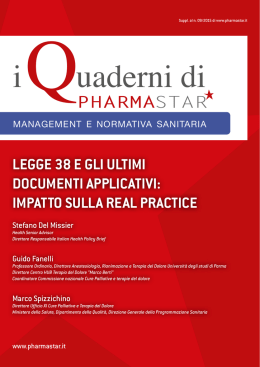 LEGGE 38 E GLI ULTIMI DOCUMENTI APPLICATIVI: IMPATTO