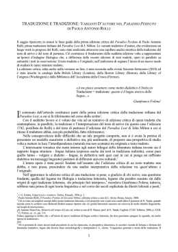 traduzione e tradizione
