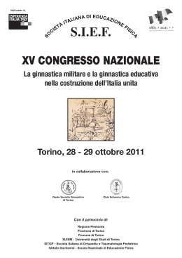 Scarica l`intera rivista - SIEF Societ&agrave; Italiana di Educazione Fisica
