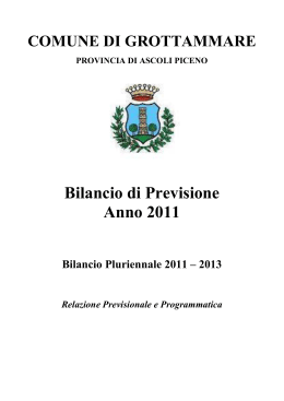 Bilancio di Previsione Anno 2011