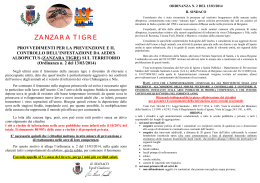 zanzara tigre - Comune di Cavernago