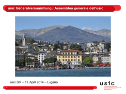 Documentazione dell`AG 2014 a Lugano