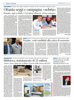 Corriere del Trentino 2013 06 18 - Trento, alle