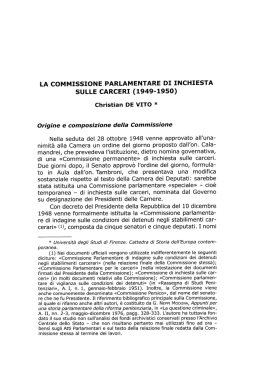 la commissione parlamentare di inchiesta sulle carceri