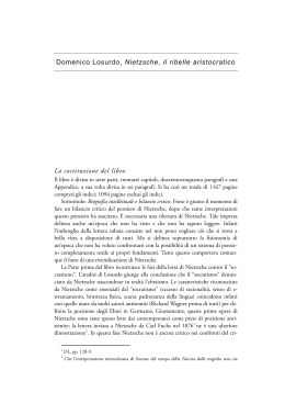 Domenico Losurdo, Nietzsche, il ribelle aristocratico