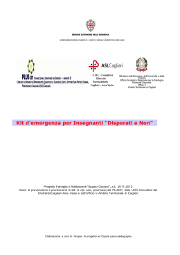 kit per insegnanti - Ufficio Scolastico Regionale della Sardegna