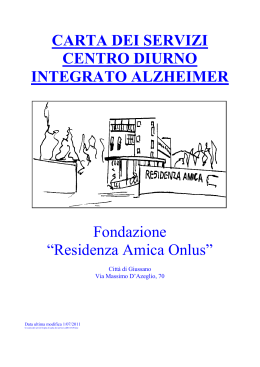 carta dei servizi - Fondazione Residenza Amica Onlus