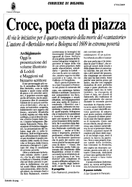 Croce, poeta di piazza - Biblioteca dell`Archiginnasio
