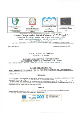 Piano Operativo Nazionale Direzione Oenerale Unione Eumpea
