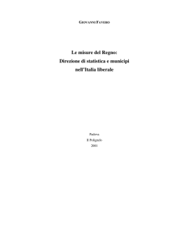 Le misure del Regno - Societ&agrave; Italiana Statistica