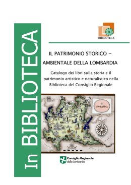 il patrimonio storico ambientale della lombardia