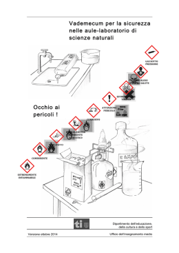 Vademecum per la sicurezza nelle aule