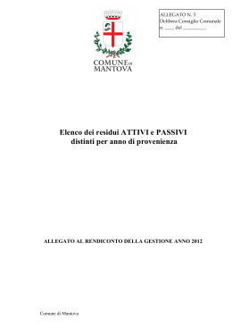 riaccertamento residui passivi anno 2012 - spesa