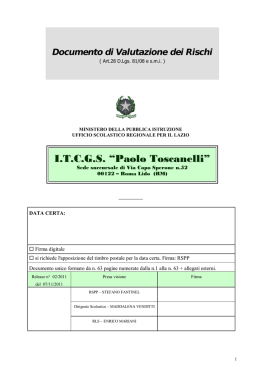 Documento di valutazione dei rischi