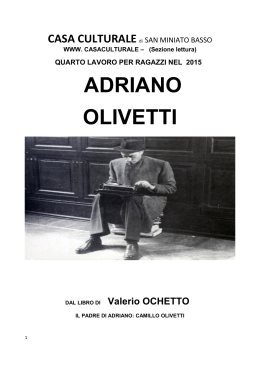Olivetti - Quarto lavoro 2015 - Casa Culturale San Miniato Basso