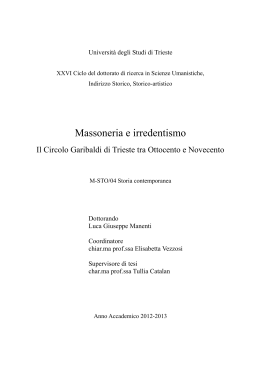 Massoneria e irredentismo - OpenstarTs