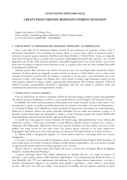 I BEATI PAOLI GRANDE ROMANZO STORICO SICILIANO