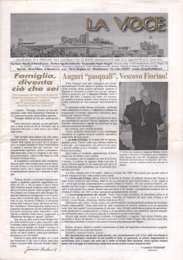 Auguri "pasquali", Vescovo Fiorino!