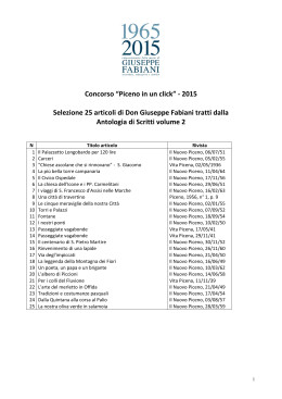 Selezione di 25 articoli di Don Giuseppe Fabiani