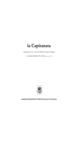 Numero completo ( Kb 4923) - Biblioteca Provinciale di Foggia La