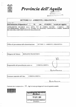 settore 3.3 - ambiente, urbanistica