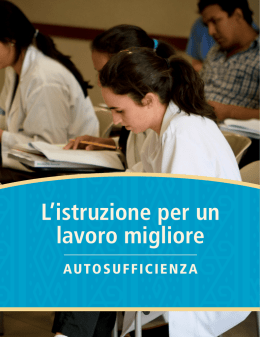 L`istruzione per un lavoro migliore