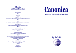 Canonica n.1 2011 - CentroStudi Pientini