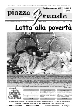 Lotta alla povert&agrave;