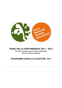 Programma annuale di gestione 2011