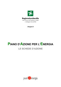 Le Schede d`Azione - Sistema Informativo Regionale ENergia
