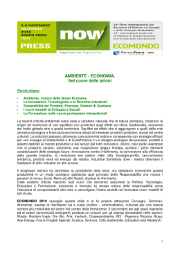 AMBIENTE - ECONOMIA. Nel cuore delle azioni