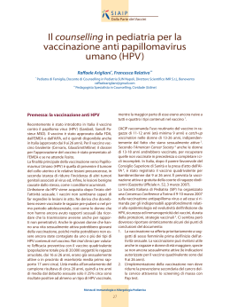 Il counselling in pediatria per la vaccinazione anti