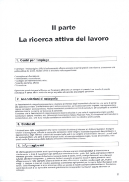 Ricerca del Lavoro - parte 1