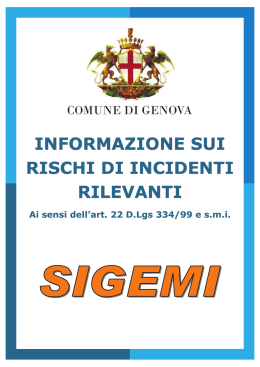 Sigemi - Comune di Genova.