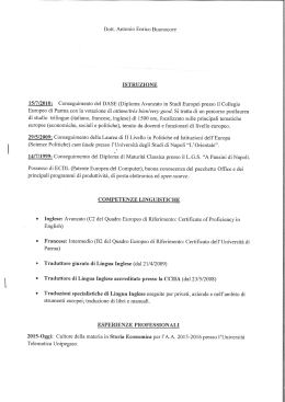 CV - Università degli Studi di Parma